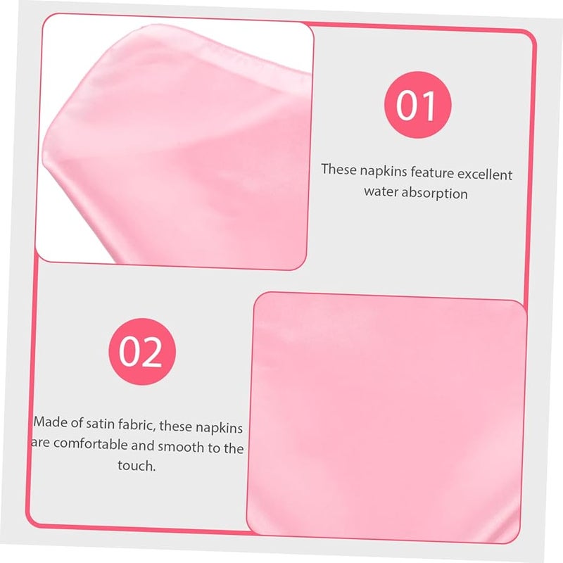 5 قطع منديل مائدة ساتان قابلة للغسيل لحفلات الزفاف مريحة - Image 2